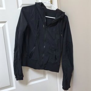 Hooded lined wind breaker